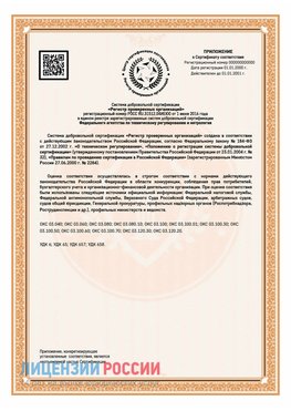 Приложение СТО 03.080.02033720.1-2020 (Образец) Пушкино Сертификат СТО 03.080.02033720.1-2020